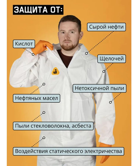 Защитный многоразовый комбинезон JPC58 Neofit (р-р L), Jeta Safety фото 5