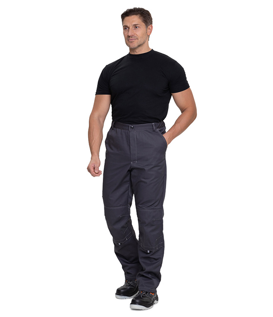 Брюки мужские "Люкс" серые модернизированного покроя с усиленными карманами фото 4