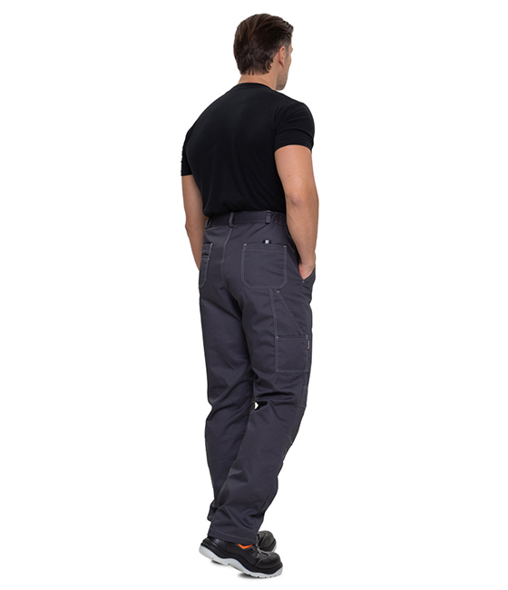 Брюки мужские "Люкс" серые модернизированного покроя с усиленными карманами фото 6