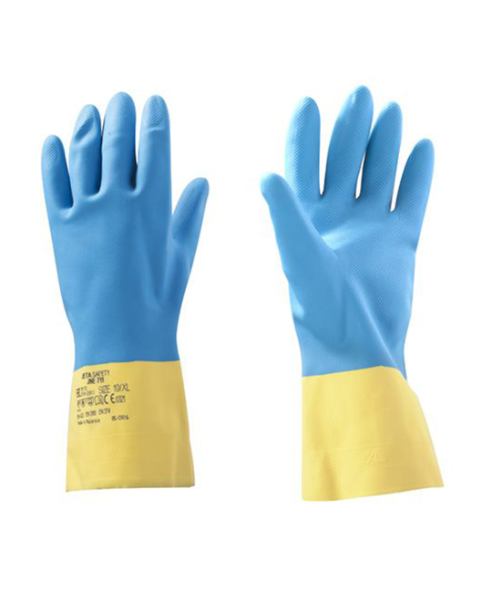 Перчатки К80 Щ50 неопреновые желто-голубые фото 1