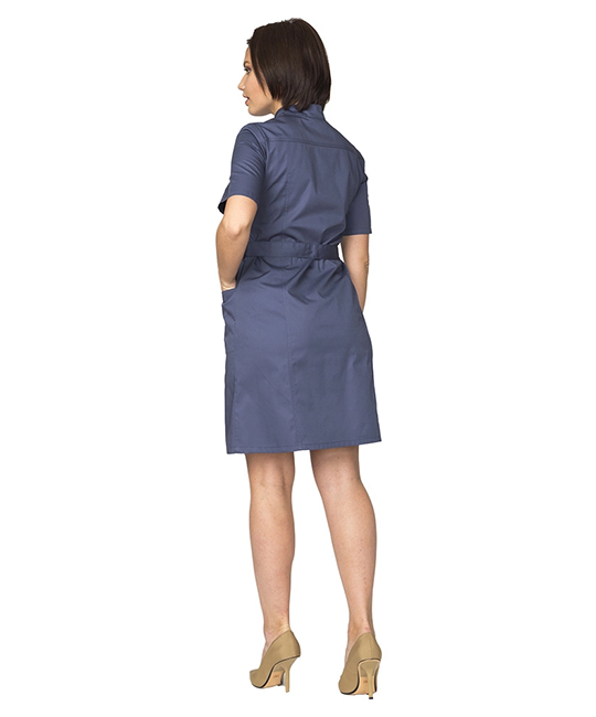 Халат женский "Медик" синий фото 5