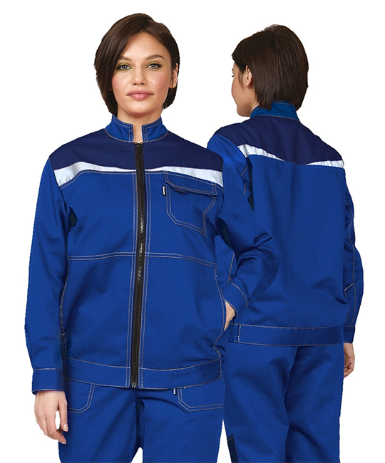 Костюм женский Профессионал василёк/тёмно-синий фото 1