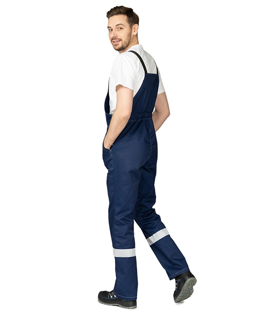 Костюм мужской "Референс 2" тёмно-синий/василёк (куртка и полукомбинезон) фото 11