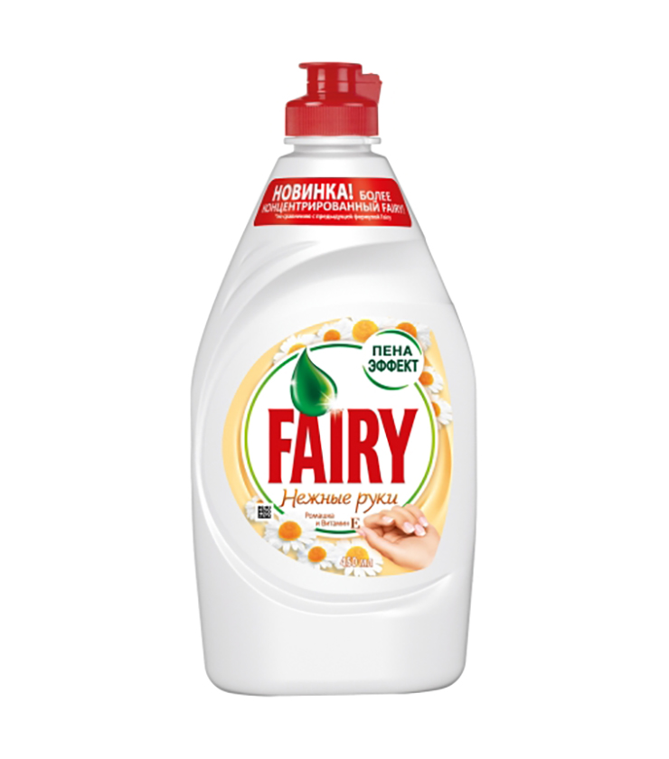 Средство для мытья посуды Fairy Нежные руки Ромашка и витамин Е 450 мл фото 1