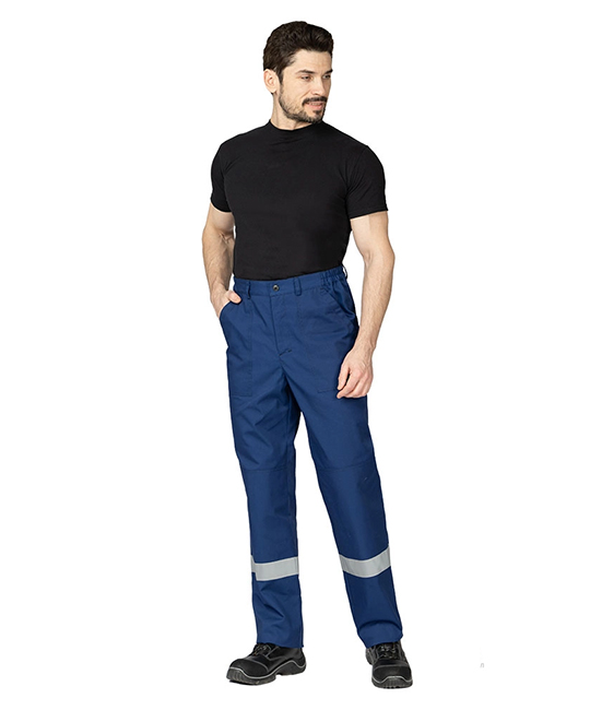 Костюм мужской "Вираж Индастриал" тёмно-синий/василёк (куртка и брюки) фото 8