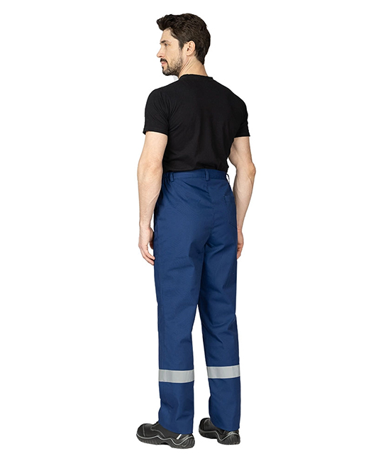 Костюм мужской "Вираж Индастриал" тёмно-синий/василёк (куртка и брюки) фото 9