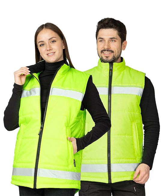 Жилет утеплённый "Хайвиз" желтый фото 1