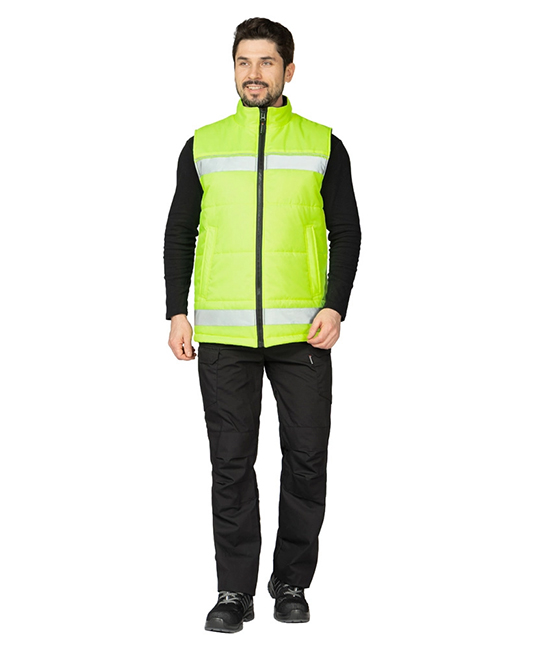 Жилет утеплённый "Хайвиз" желтый фото 2