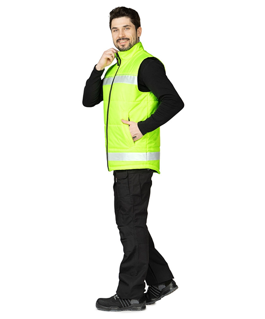 Жилет утеплённый "Хайвиз" желтый фото 6