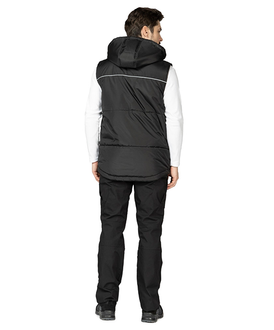 Жилет рабочий утепленный "Кама" черный фото 11