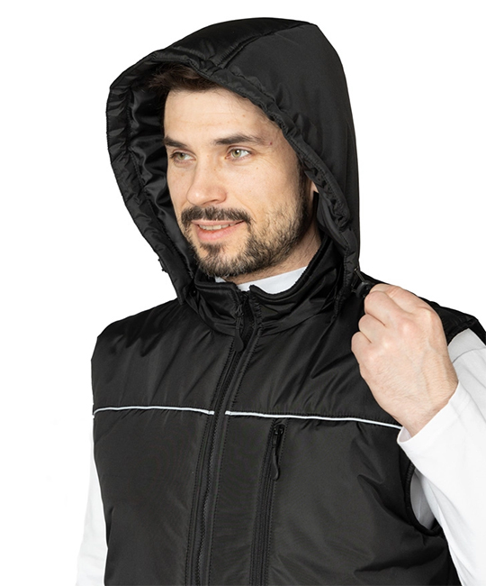 Жилет рабочий утепленный "Кама" черный фото 13