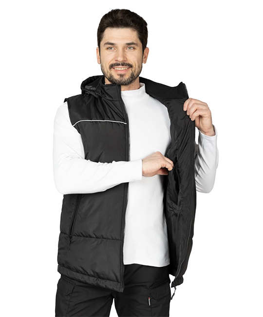 Жилет рабочий утепленный "Кама" черный фото 16