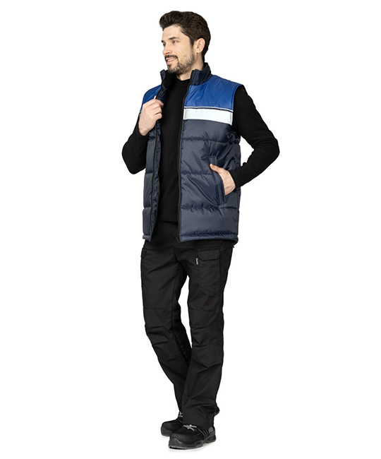 Жилет утеплённый Свирь тёмно-синий/василёк фото 9