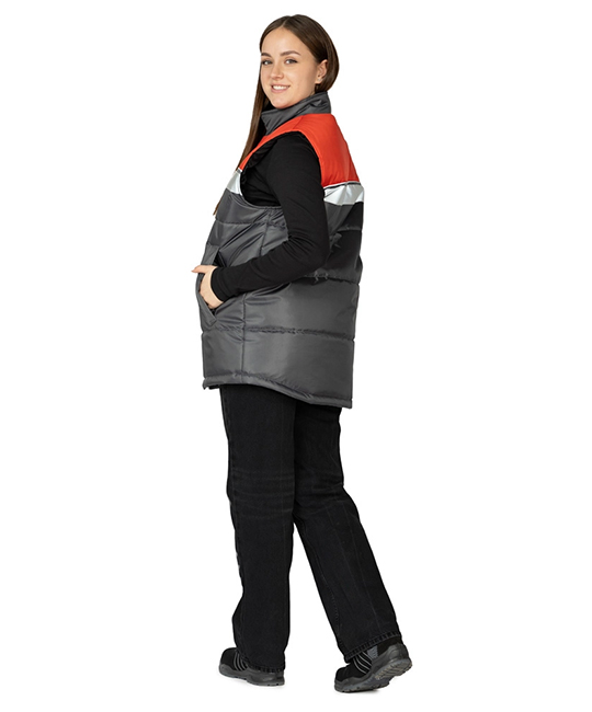 Жилет утеплённый Свирь тёмно-серый/красный фото 8