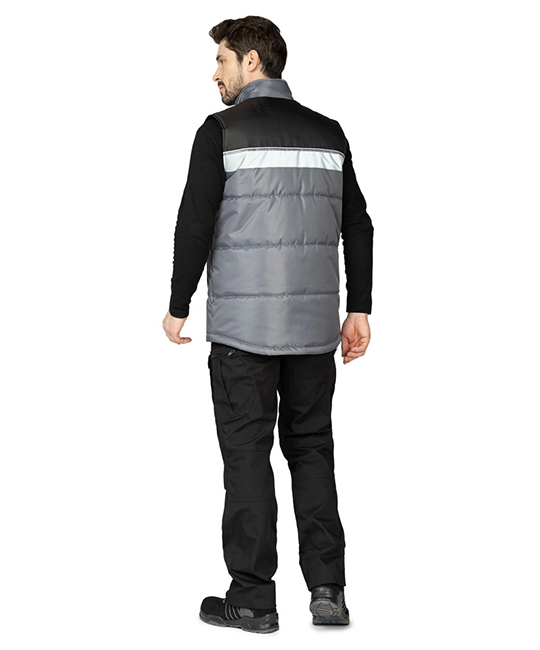 Жилет утеплённый Свирь тёмно-серый/чёрный фото 11