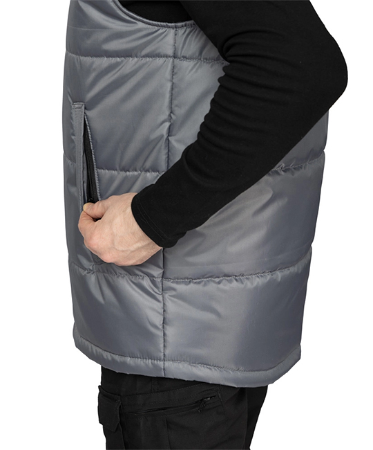 Жилет утеплённый Свирь тёмно-серый/чёрный фото 15