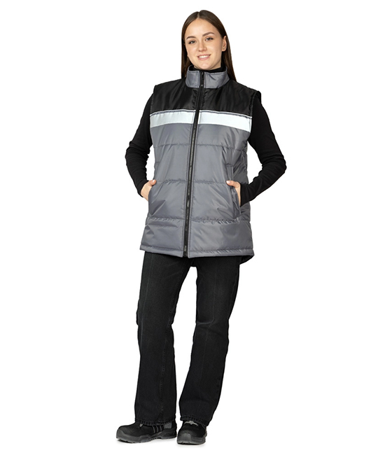 Жилет утеплённый Свирь тёмно-серый/чёрный фото 5