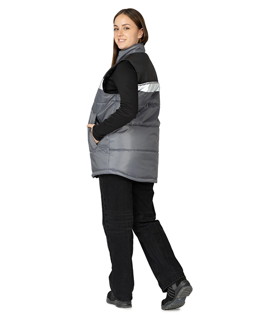 Жилет утеплённый Свирь тёмно-серый/чёрный фото 9