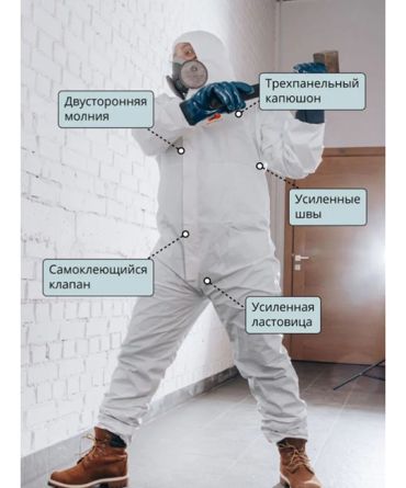 Защитный многоразовый комбинезон JPC58 Neofit (р-р L), Jeta Safety фото 7