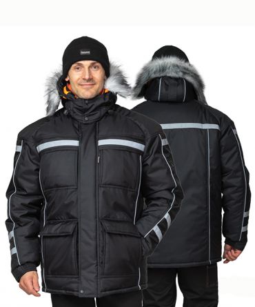 Куртка мужская утеплённая Аляска Ультра чёрная