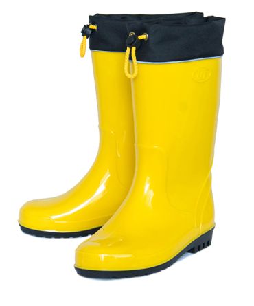 Резиновые сапоги женские ПВХ с манжетой желтые