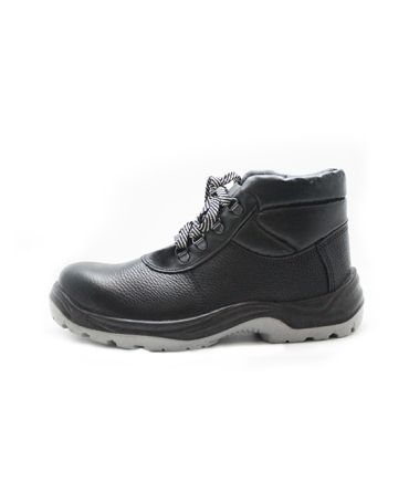 Ботинки кожаные "Нитро-22-422-ПУ-Р" с подошвой ПУ/нитрил и КП чёрные фото 2