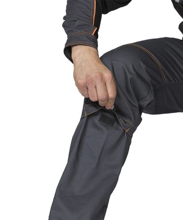 Костюм мужской "Бренд 1 2020" серый/чёрный (куртка и брюки) фото 4