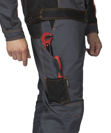 Костюм мужской "Бренд 1 2020" серый/чёрный (куртка и брюки) фото 7