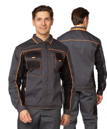 Костюм мужской "Бренд 1 2020" тёмно-серый/тёмно-серый/чёрный (куртка и брюки)