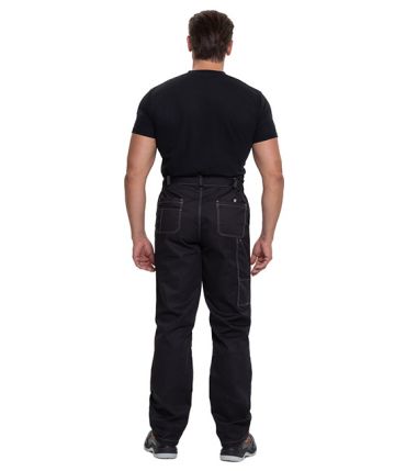 Брюки мужские "Люкс" чёрные модернизированного покроя с усиленными карманами фото 3