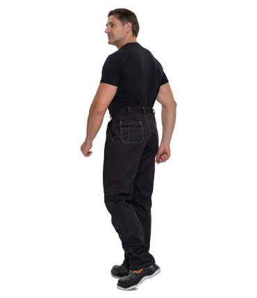 Брюки мужские "Люкс" чёрные модернизированного покроя с усиленными карманами фото 4