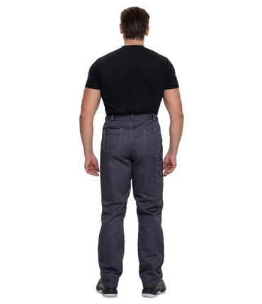 Брюки мужские "Люкс" серые модернизированного покроя с усиленными карманами фото 5