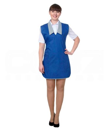 Фартук-сарафан женский васильковый