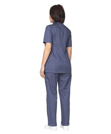 Куртка медицинская женская "Медик" синяя фото 5