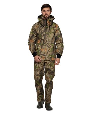 Костюм летний противоэнцефалитный камуфлированный тёмный лес из рипстопа с ловушками (куртка и брюки) фото 2