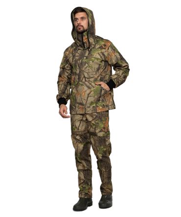 Костюм летний противоэнцефалитный камуфлированный тёмный лес из рипстопа с ловушками (куртка и брюки) фото 3