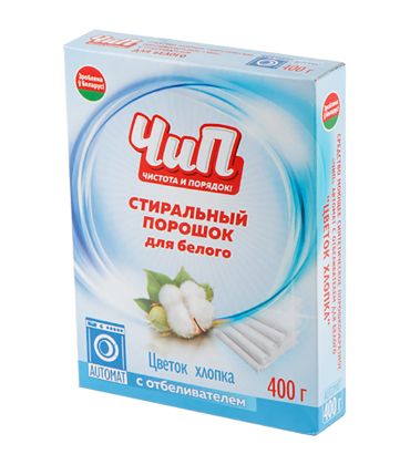 Стиральный порошок "ЧиП" автомат для белого "Цветок хлопка" 400г