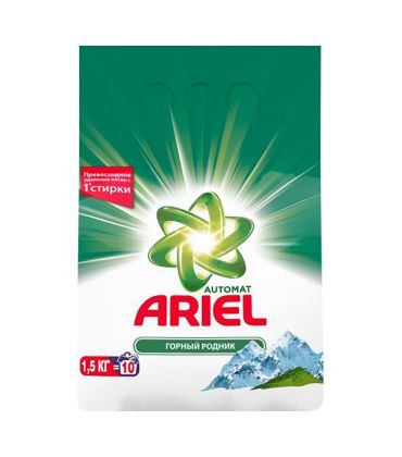 Стиральный порошок Ariel автомат для белого Горный родник 1,5 кг