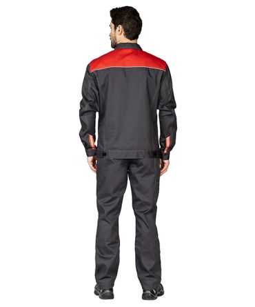 Костюм мужской "Профессионал 1" тёмно-серый/красный фото 12