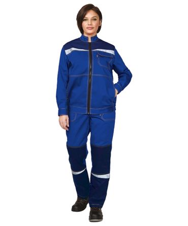 Костюм женский Профессионал василёк/тёмно-синий фото 2