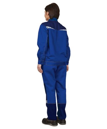 Костюм женский Профессионал василёк/тёмно-синий фото 3