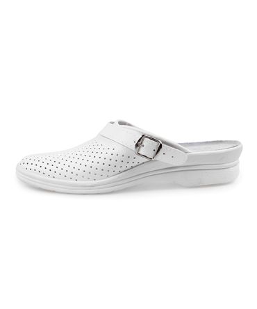 Сабо женские с ремешком белые фото 2