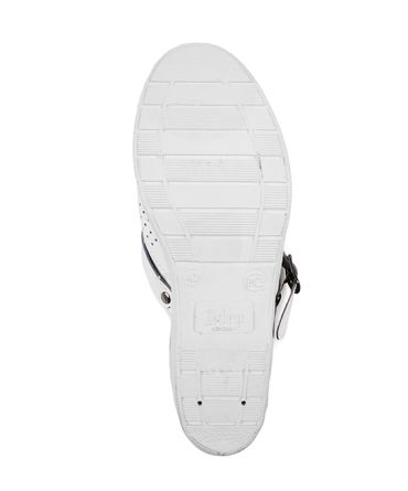 Сабо женские с ремешком белые фото 4