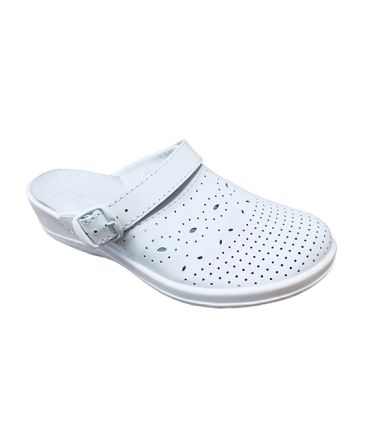 Сабо женские с перфорацией, Молдова белые