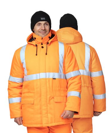 Костюм утепленный "Дорожник 2" 3 класс защиты оранжевый сигнальный