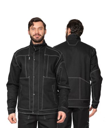 Костюм рабочий мужской Викинг 2021 чёрный (куртка и брюки) фото 1