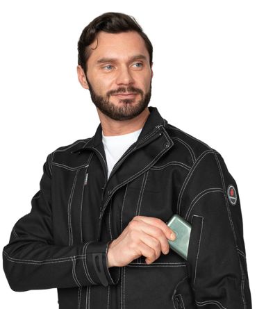 Костюм рабочий мужской Викинг 2021 чёрный (куртка и брюки) фото 9