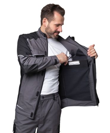 Куртка мужская "Сюрвейер" тёмно-серая/чёрная фото 10