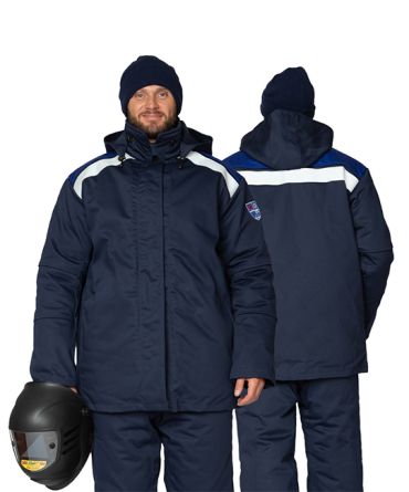 Костюм сварщика утеплённый тёмно-синий с огнестойкой пропиткой