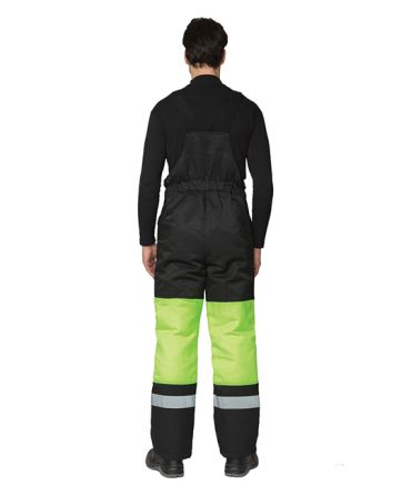 Костюм мужской утеплённый "Трасса" лимонный/чёрный (куртка и полукомбинезон) фото 5